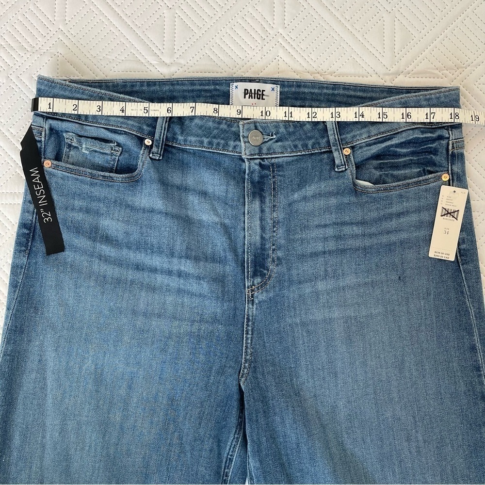 Paige Genevieve Modern High Rise Flare Jeans Size 34 Perspective - Picture 7 of 14